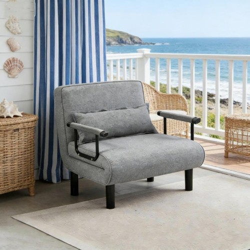 Single fabric sofa bed sleeper - bed,