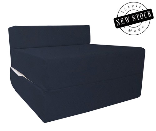 Navy single foldable bed - navy, z